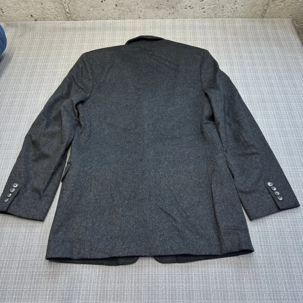 Claiborne Mens Blazer 36R Grey Wool Cashmere Blend Sport Coat Jacket Italy NEW‎
